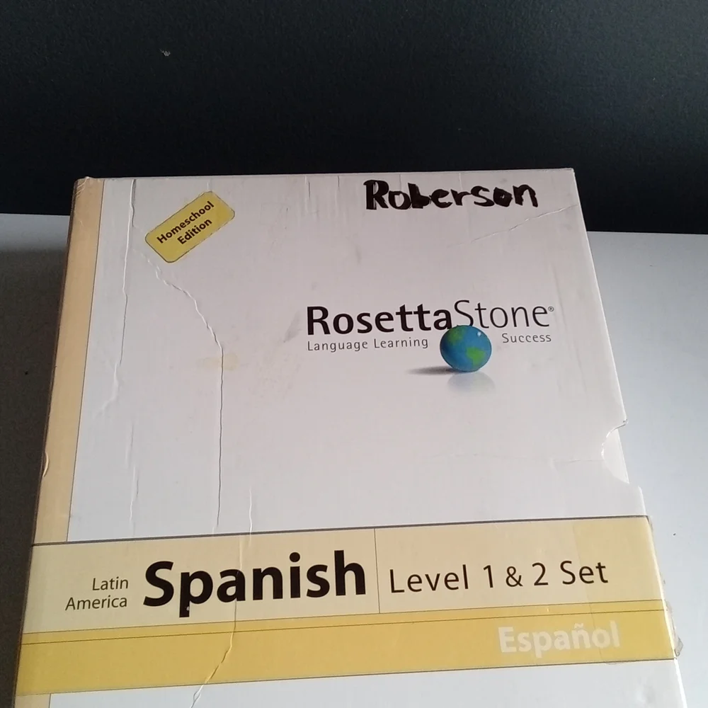 Rosetta Stone Spanish Level 1 & 2‎ Set Homeschool Edition Language Learning